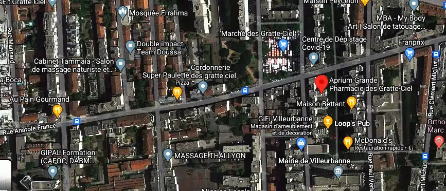 Horaire pharmacie de garde à Villeurbanne