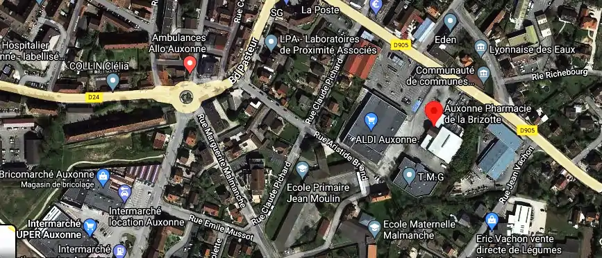Horaire pharmacie de garde à Auxonne