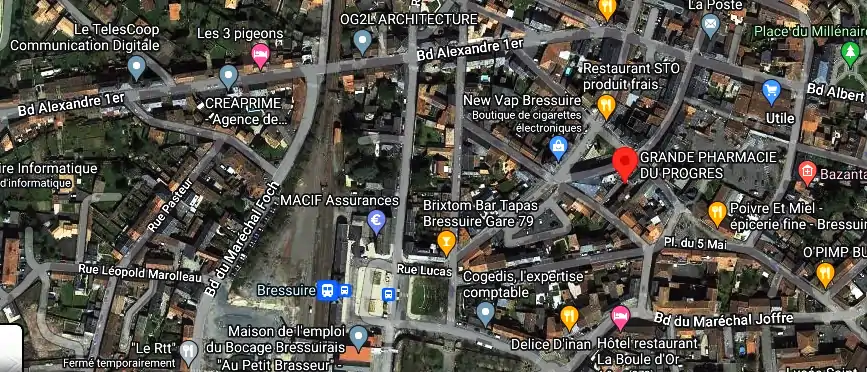 Horaire pharmacie de garde à Bressuire
