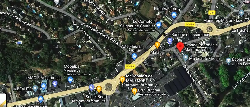 Horaire pharmacie de garde à Malemort